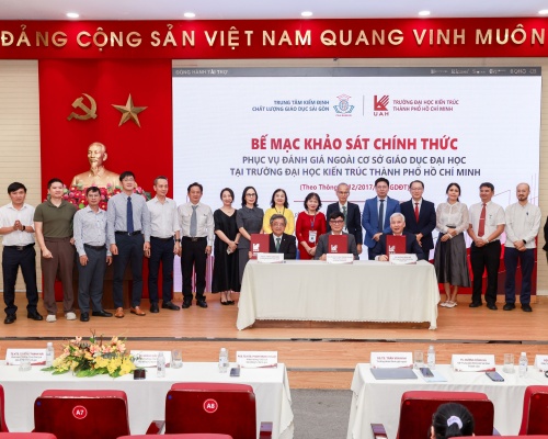 Trung tâm Kiểm định chất lượng giáo dục Sài Gòn hoàn thành đợt khảo sát chính thức tại Trường Đại học Kiến trúc Thành phố Hồ Chí Minh